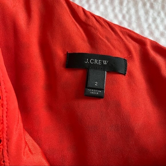 J.Crew One-shoulder Ruffle Eyelet Top in Red 2 NWOT - Picture 6 of 13